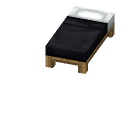 Schwarzes Bett
