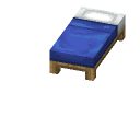 Blaues Bett