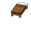 Braunes Bett