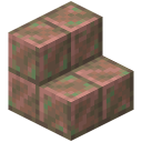 Angelaufene geschnittene Kupfertreppe