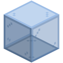 Hellblaues Glas