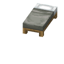 Hellgraues Bett