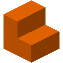 Orange Betontreppe