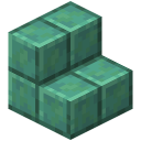 Oxidierte geschnittene Kupfertreppe
