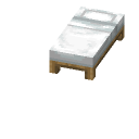 Weißes Bett