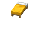 Gelbes Bett